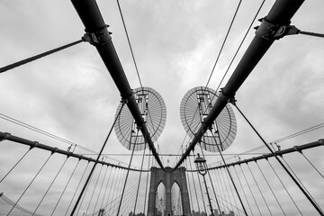Naklejka premium The Brooklyn Bridge in New York.