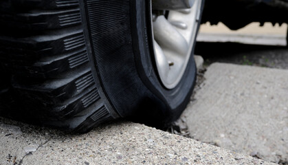 Flat Tire on Curb Pressure from Bad Parking
