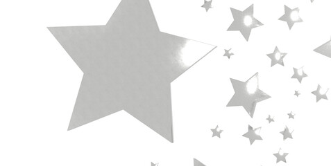 Christmas wrapper with silver stars. Silver star Celebration Confetti. - png transparent