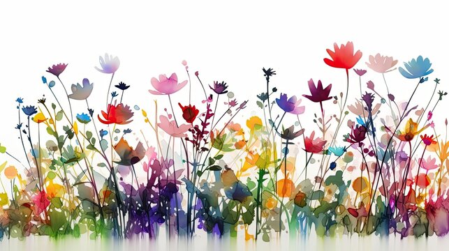 Amazing abstract colorful flowers. Beautiful background
