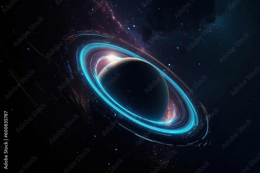 Wall mural close up space scene with planets, stars and galaxies. space galaxy background with planet and aster