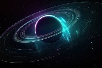 Fototapeta premium close up Space scene with planets, stars and galaxies. Space galaxy background with planet and asteroids. Generative Ai.