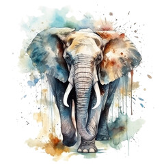 Elephant in watercolor - PNG
