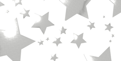 Seamless pattern with small silver stars on white background. - png transparent