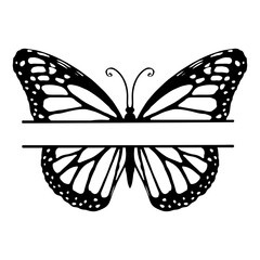 Butterfly Monogram SVG file, Butterfly Split Frame SVG file, Butterfly Circle Frame SVG, Butterfly svg cut file, Butterfly Name Sign svg