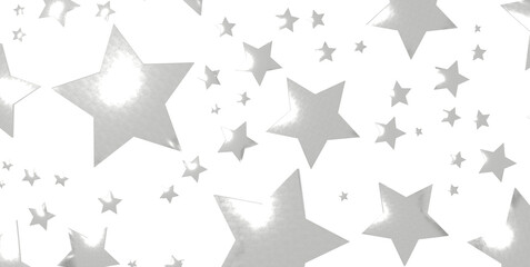 Obraz premium sparkling Christmas confetti falling isolated on white. magic shining flying stars glitter backdrop, sparkle border - png transparent
