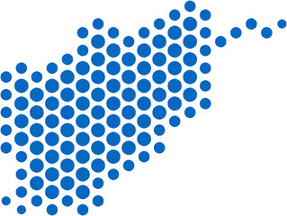 circle shape afghanistan map.