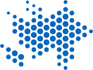 circle shape azerbaijan map.