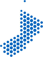 circle shape oman map.