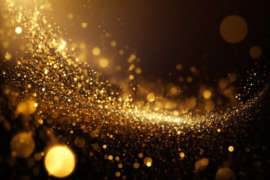 Glitters and bokeh abstract background