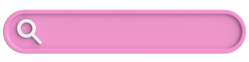 Search field. Search bar. 3D illustration.