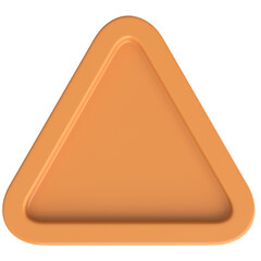 Triangle sign. Empty sign. 3D illustration.