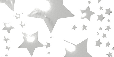 Obraz premium sparkling Christmas confetti falling isolated on white. magic shining flying stars glitter backdrop, sparkle border - png transparent