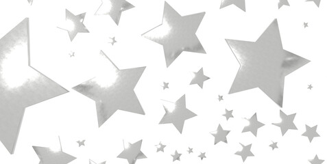 sparkling Christmas confetti falling isolated on white. magic shining flying stars glitter backdrop, sparkle border - png transparent