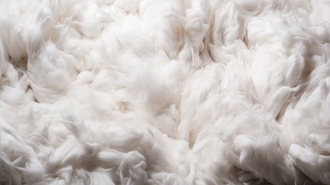 White cotton texture is soft, fluffy wadding background Generative AI