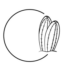 cactus circle frame
