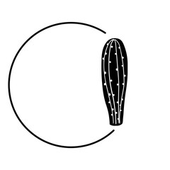 cactus circle frame
