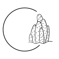 cactus circle frame
