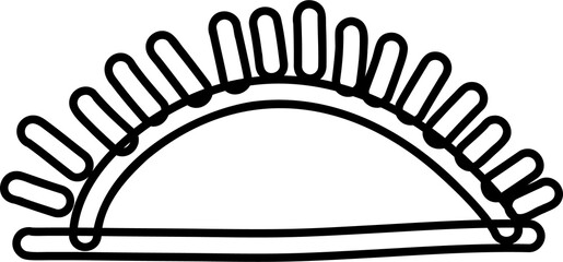 Drawing of an ancient person.