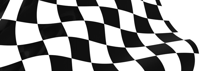 Black and white flag - PNG 3D transparent