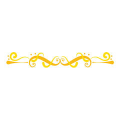 Isolated golden border arabesque frame Vector