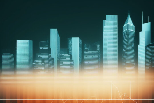 Beautiful image 2 of a neon style city, AI image in high resolution