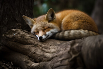 Obraz premium Sleeping Fox