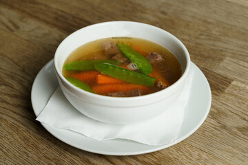 Beef soup with vegetables