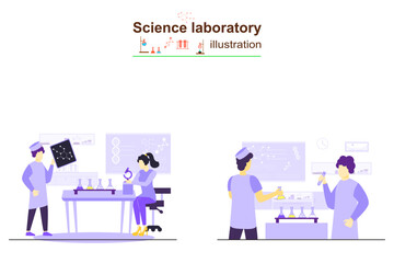 Fototapeta na wymiar High-Quality Science Laboratory Illustration Design