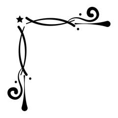 Isolated black border arabesque frame Vector