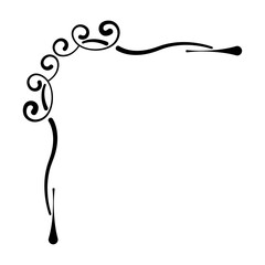 Isolated black border arabesque frame Vector