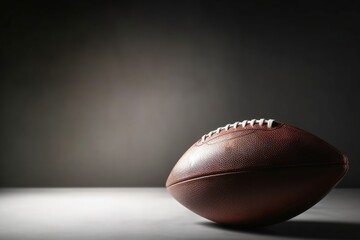 American football ball on white background, sports concept, digital illustration. Generative AI