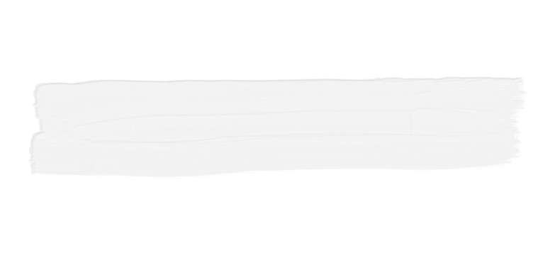 white oil paint brush line isolated