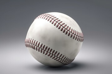 Baseball ball on white background, sport concept, digital illustration. Generative AI