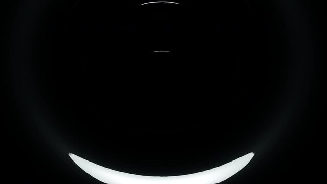 Abstract sticky funnel in endless motion. Design. Liquid substance with moving circles.