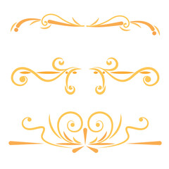 Set of golden border arabesque frames Vector