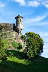 old tower, castle ruins, medieval structure.It was built by Dom Dinis in the 14th Century. Chaves,...