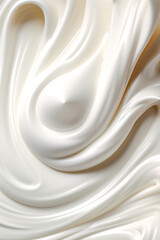 Macro liquid creamy white texture. Vertical