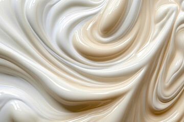 Macro liquid creamy beige white texture
