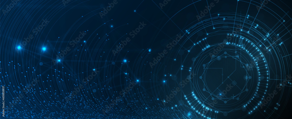 Poster abstract tech background. futuristic technology interface