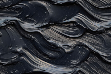 Nahtlos wiederholendes Muster - Schwarze Paste, Ölfarbe, Gips auf Wand mit Struktur - obrazy, fototapety, plakaty