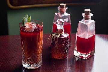 Martini with olives and decore