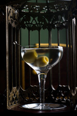 Martini with olives and decore