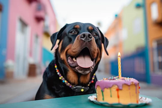 Rottweiler top birthday cake