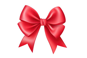Fototapeta premium Red ribbon bow. Generative ai 
