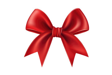 Red ribbon bow. Generative ai
