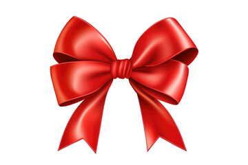 Fototapeta premium Red ribbon bow. Generative ai 