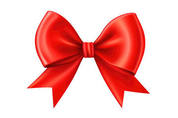 Red ribbon bow. Generative ai
