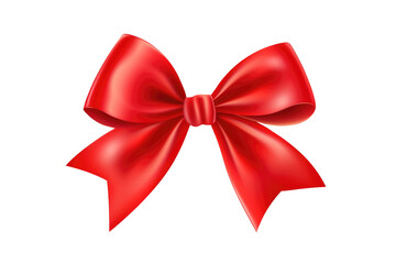 Fototapeta premium Red ribbon bow. Generative ai 