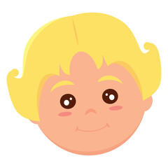 Isolated cute male kid character avatar Vector